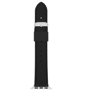 38/40mm Black Vegan Leather Watch Band